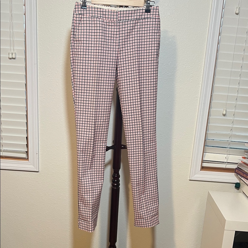 Boden Women's Orange and blue checkered Pants